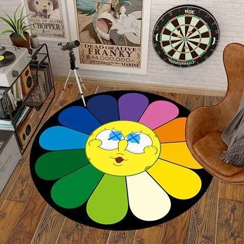 Artistic Flower Shaped Area Rug Stornfield