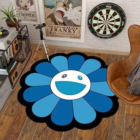 Artistic Flower Shaped Area Rug Stornfield