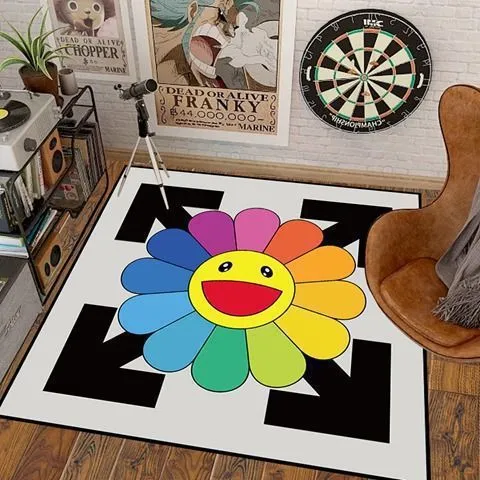 Artistic Flower Shaped Area Rug Stornfield