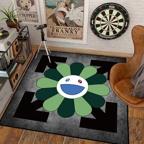 Artistic Flower Shaped Area Rug Stornfield