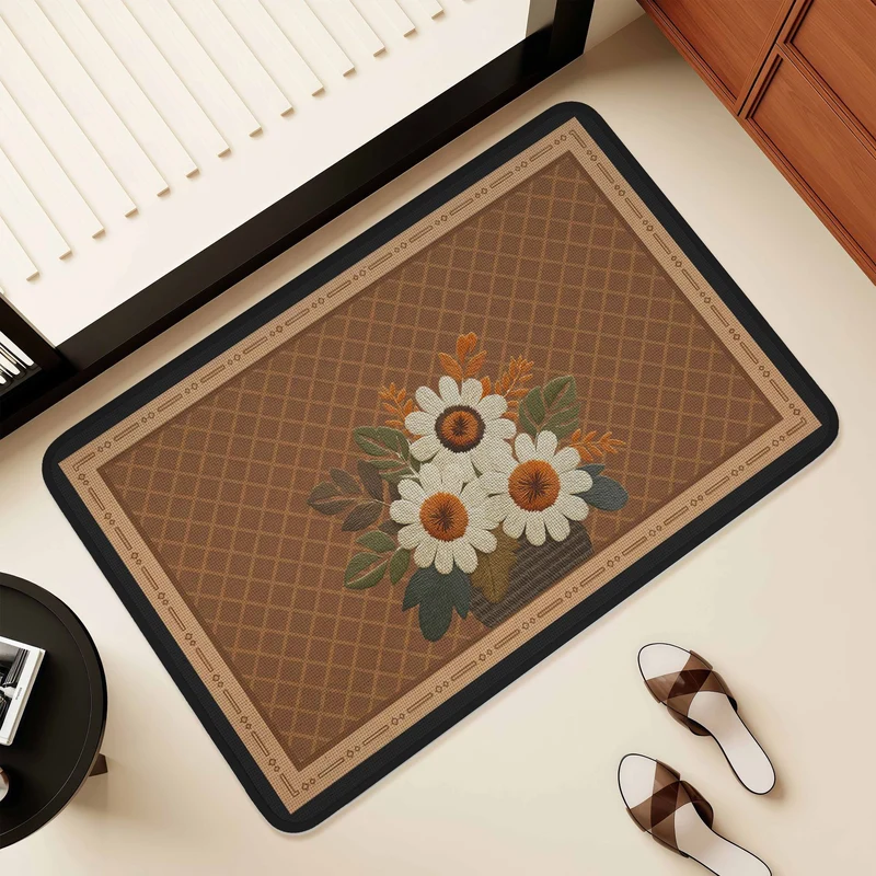 Artistic Floral Design Area Mat Stornfield