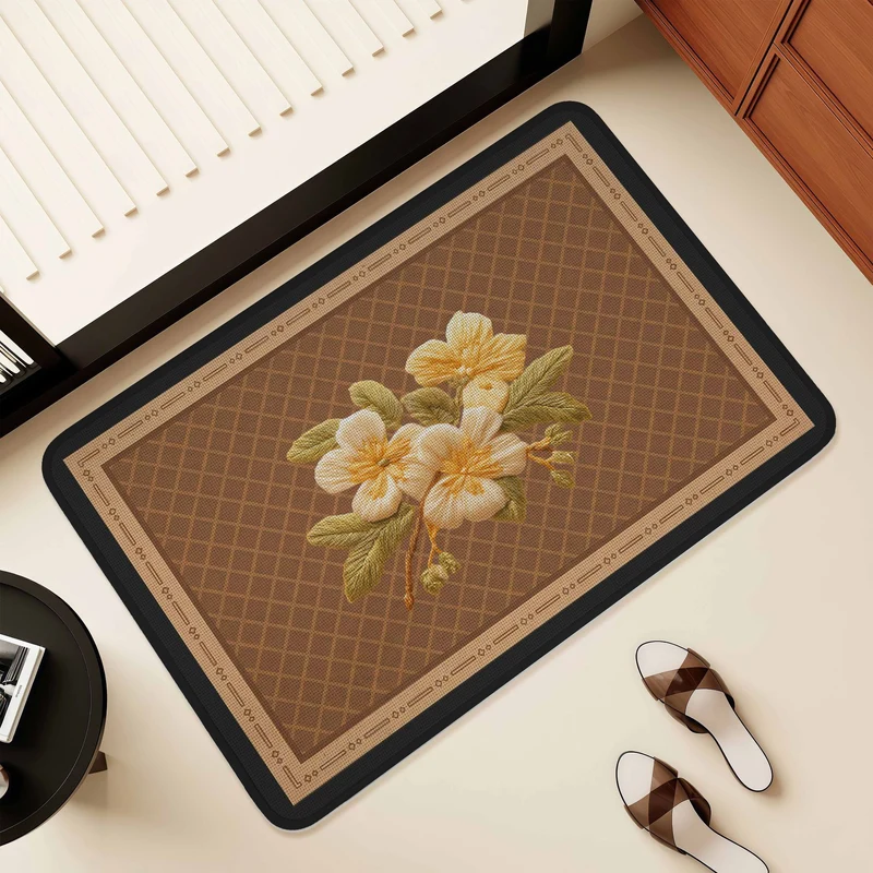 Artistic Floral Design Area Mat Stornfield