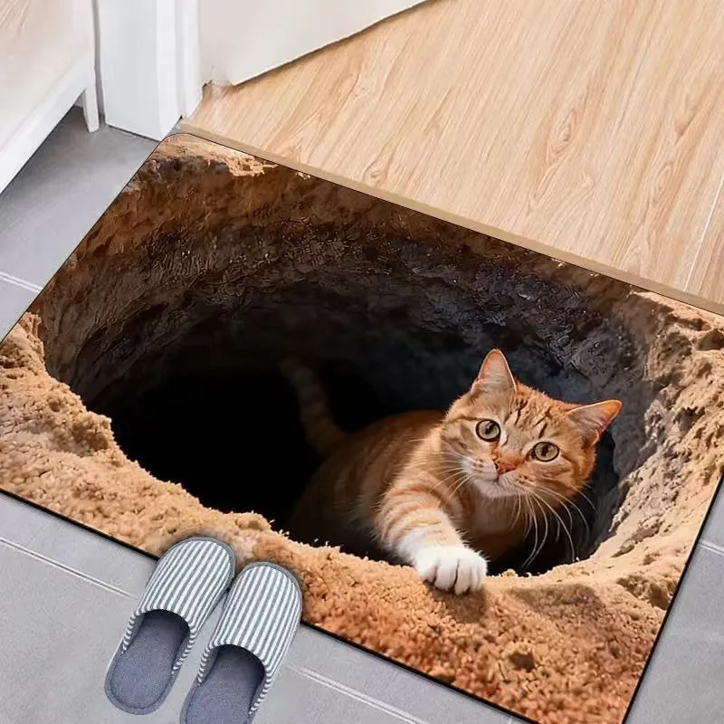 Anti-Slip Funny Cat Themed Doormat Stornfield