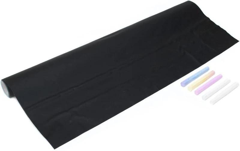 Tafelfolie Selbstklebend Schwarz 200x45cm - Matte Kreidefolie