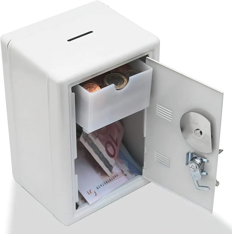 Mini-Tresor Metall - Robuste Spardose mit Zahlenschloss