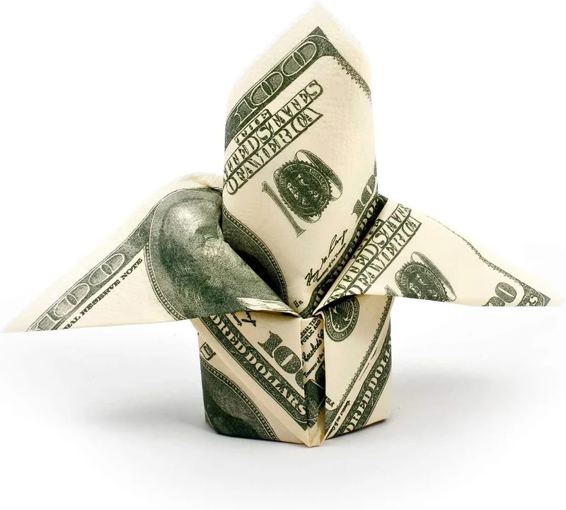 Dollarschein-Servietten - 100-Dollar-Note Papierservietten 33x33cm