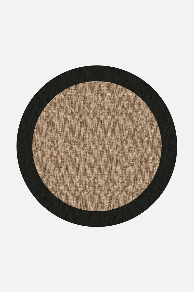 Jute-Haptik Alisa Espresso Teppich
