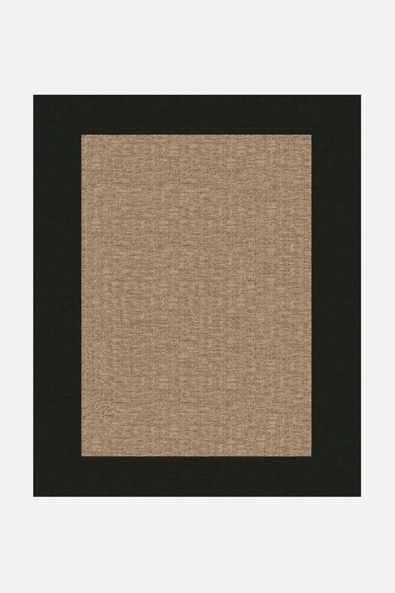 Jute-Haptik Alisa Espresso Teppich