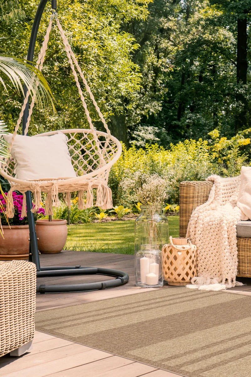 Jute-Haptik Talia Latte Teppich