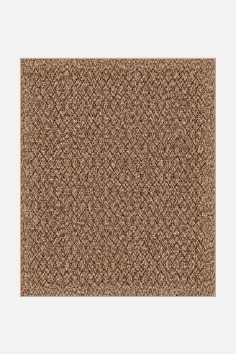 Jute-Haptik Maddie Mokka Teppich
