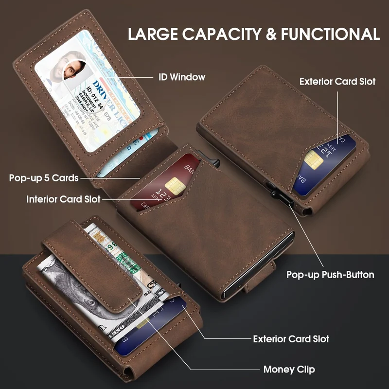 Minimalist RFID-Blocking Leather Card Wallet Stornfield