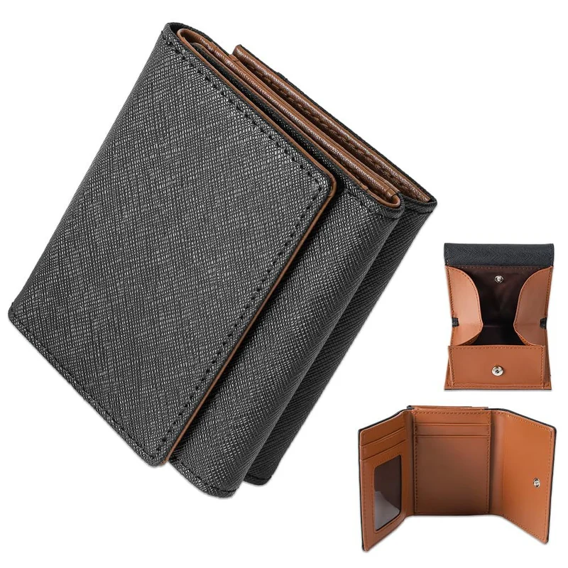 Compact Textured Leather Wallet Stornfield
