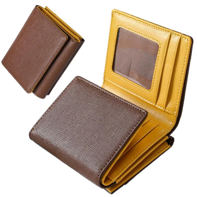 Compact Textured Leather Wallet Stornfield