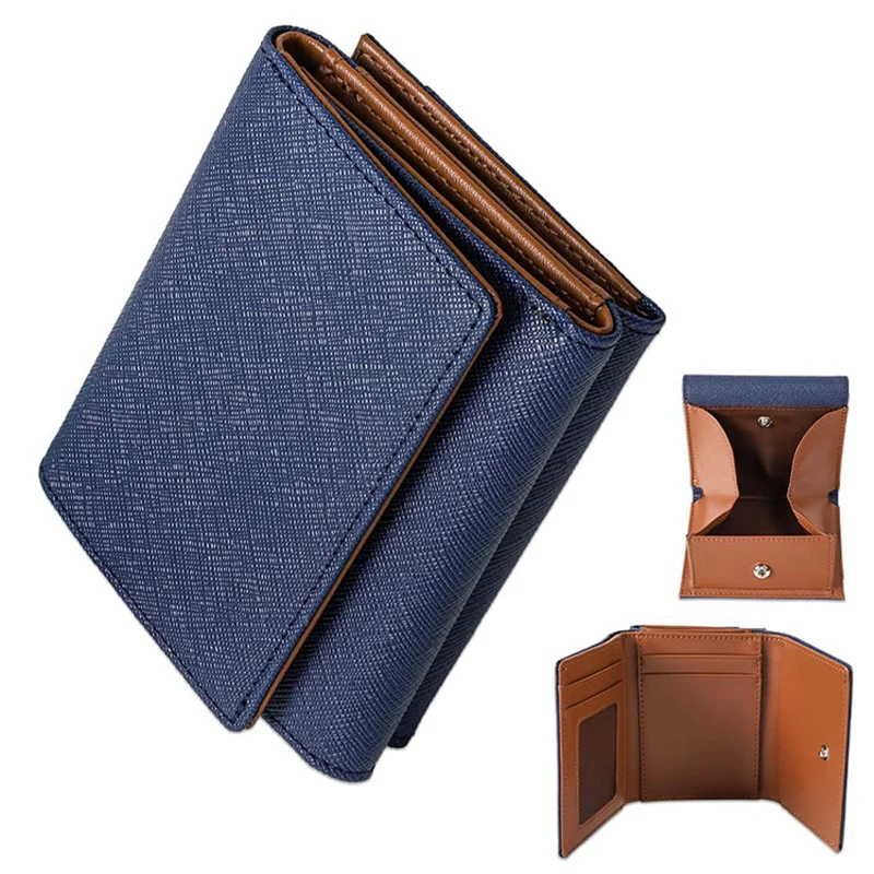 Compact Textured Leather Wallet Stornfield