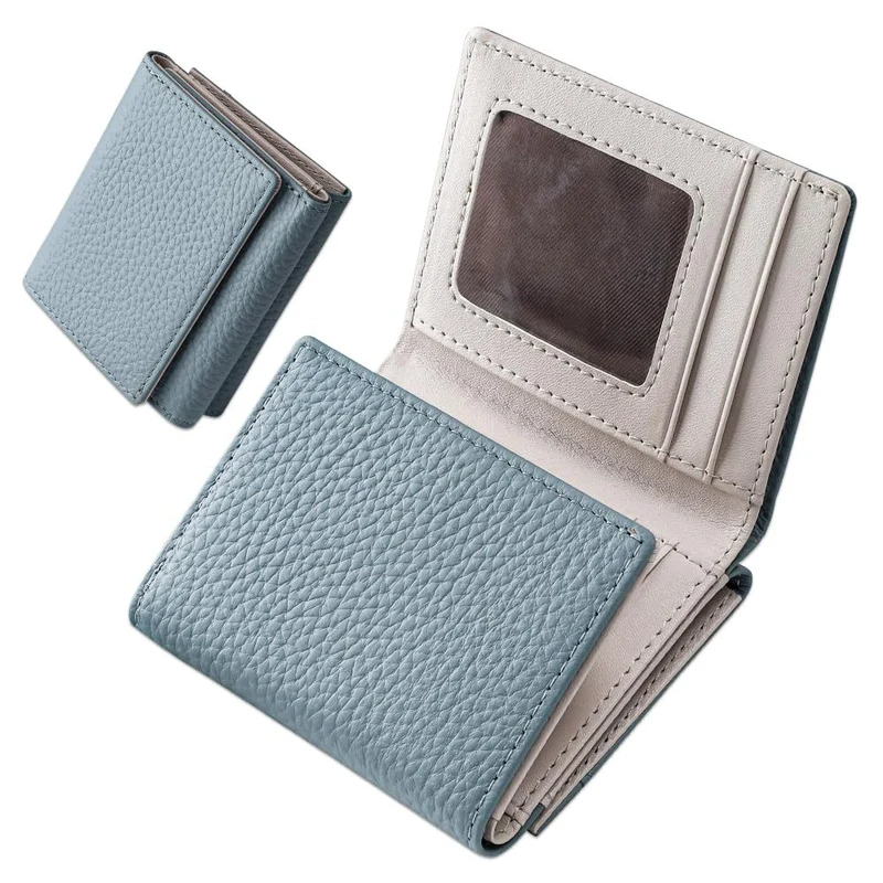Compact Textured Leather Wallet Stornfield
