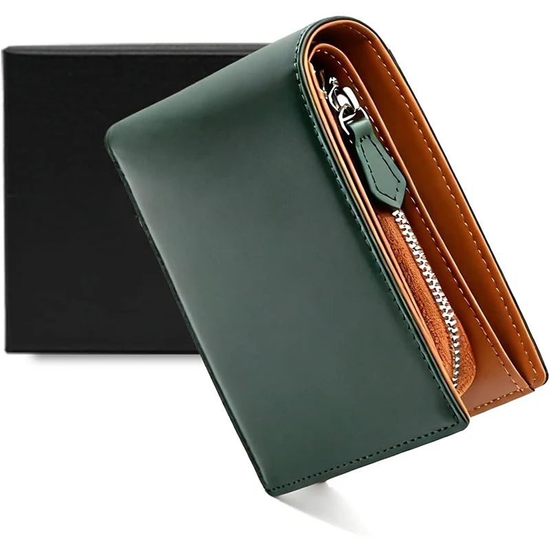 Premium Leather Wallet with Zippered Coin Pocket Stornfield