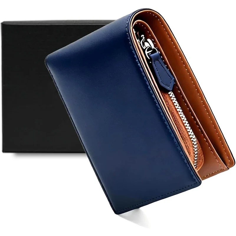 Premium Leather Wallet with Zippered Coin Pocket Stornfield