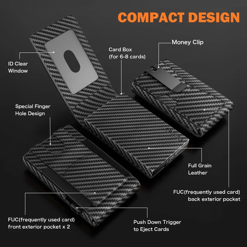 Carbon Fiber Multi-Functional Slim Wallet Stornfield