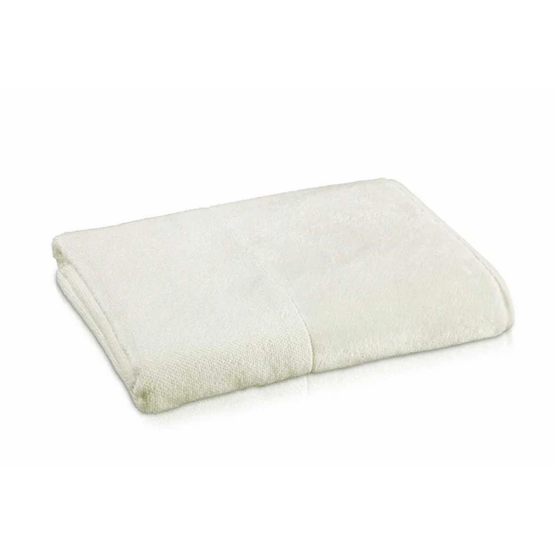 möve Handtuch Uni Bamboo Luxe Veloursbordüre Weiss
