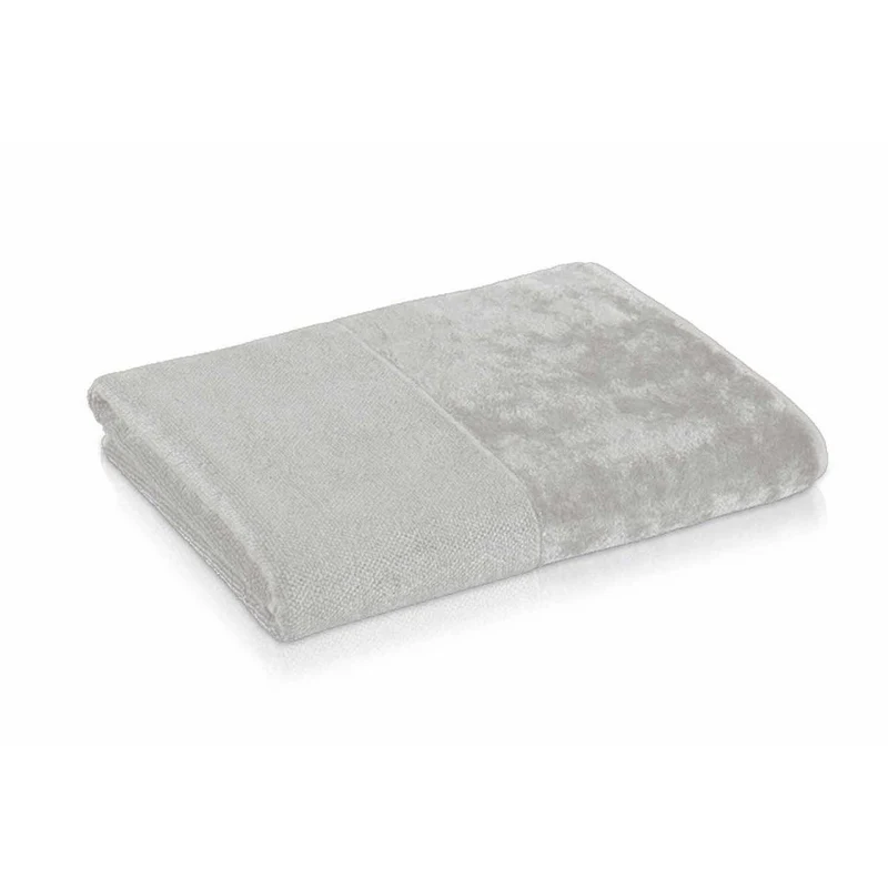 möve Handtuch Uni Bamboo Luxe Veloursbordüre Weiss