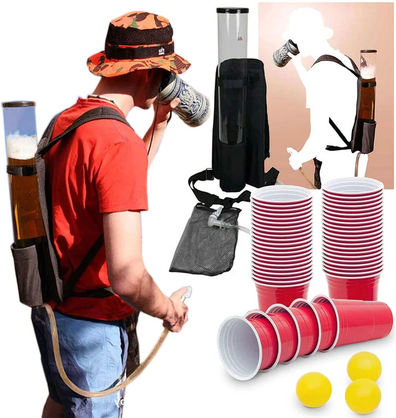 Bier-Rucksack mit Zapfsystem - 3 Liter Getränke-Rucksack für Partys