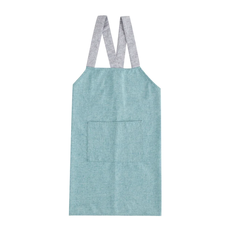 Adjustable canvas apron with wide contrast straps and applied front pocket Stornfield
