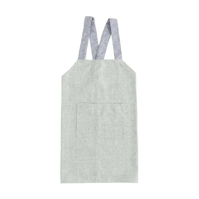Adjustable canvas apron with wide contrast straps and applied front pocket Stornfield