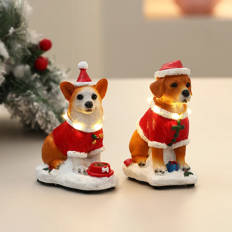 Festive LED Dog Figurine Stornfield