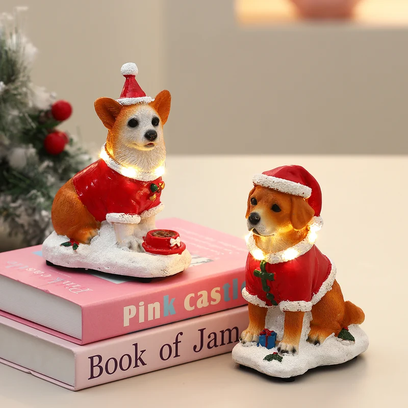 Festive LED Dog Figurine Stornfield
