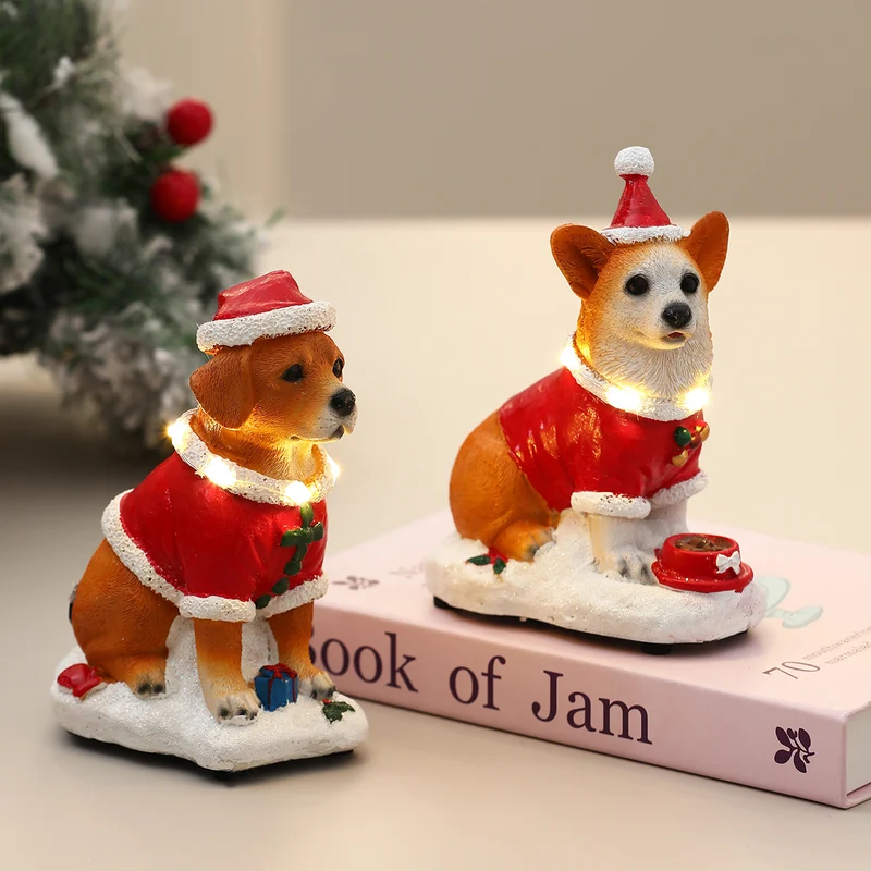 Festive LED Dog Figurine Stornfield