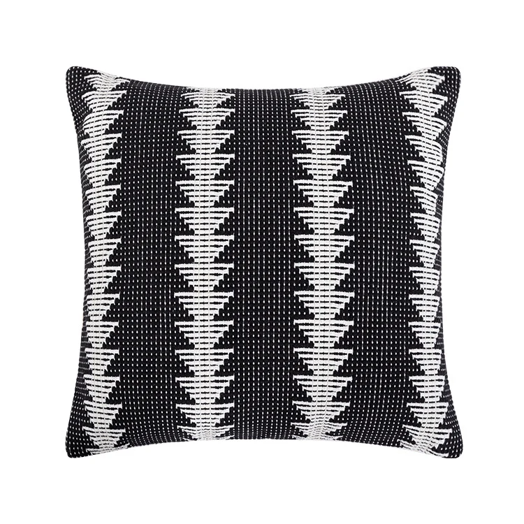Handwoven Decorative Pillowcase with Geometric Ethno Pattern Stornfield