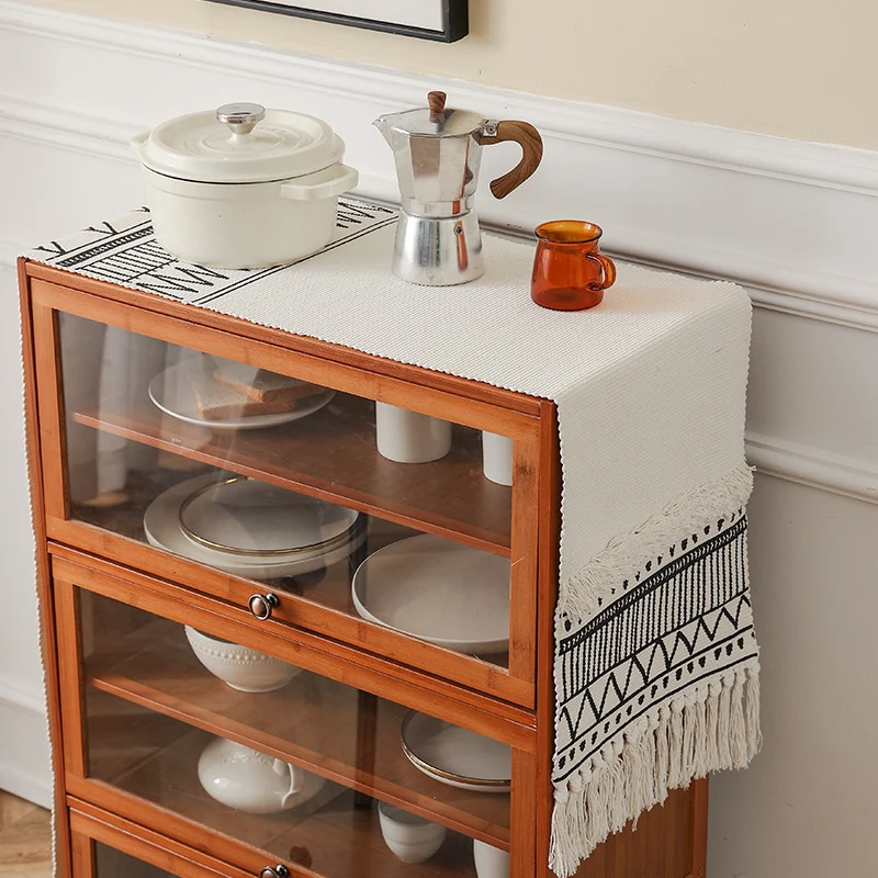 Handwoven cotton table runner Stornfield
