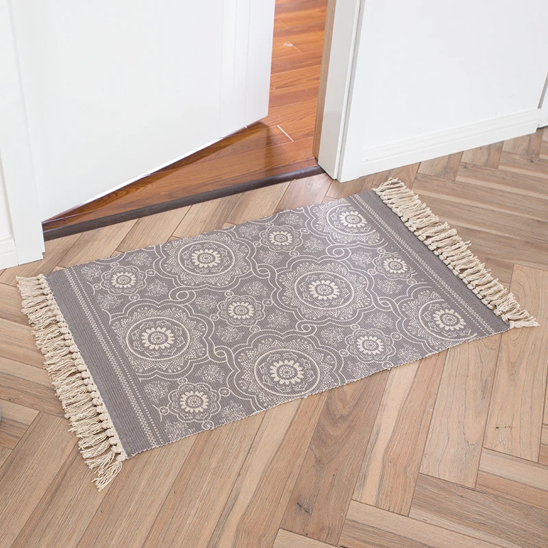 Decorative runner for dining table and console in Boho-Mandala design with fringes Stornfield