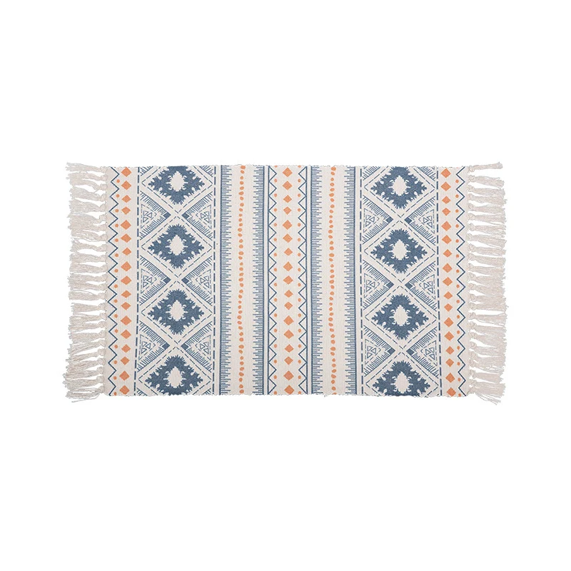Decorative runner for dining table and console in Boho-Mandala design with fringes Stornfield