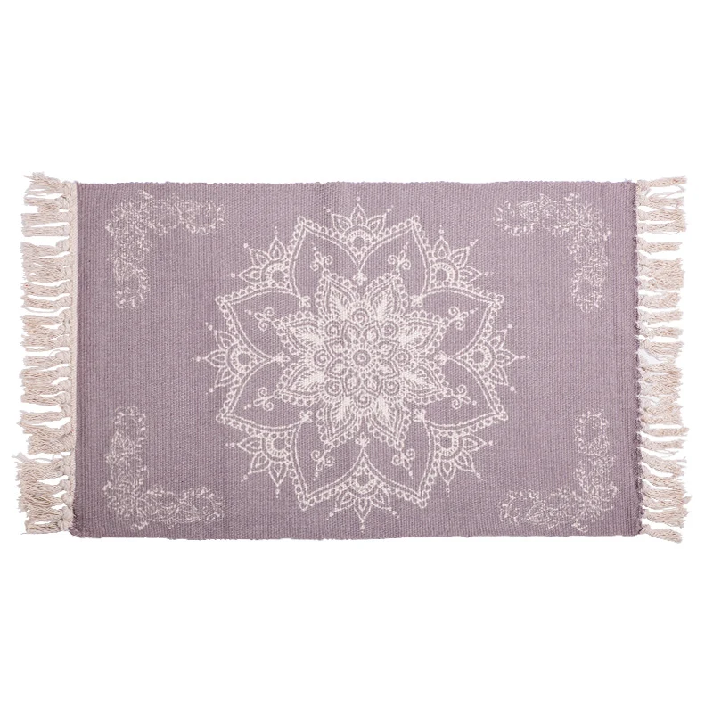 Decorative runner for dining table and console in Boho-Mandala design with fringes Stornfield