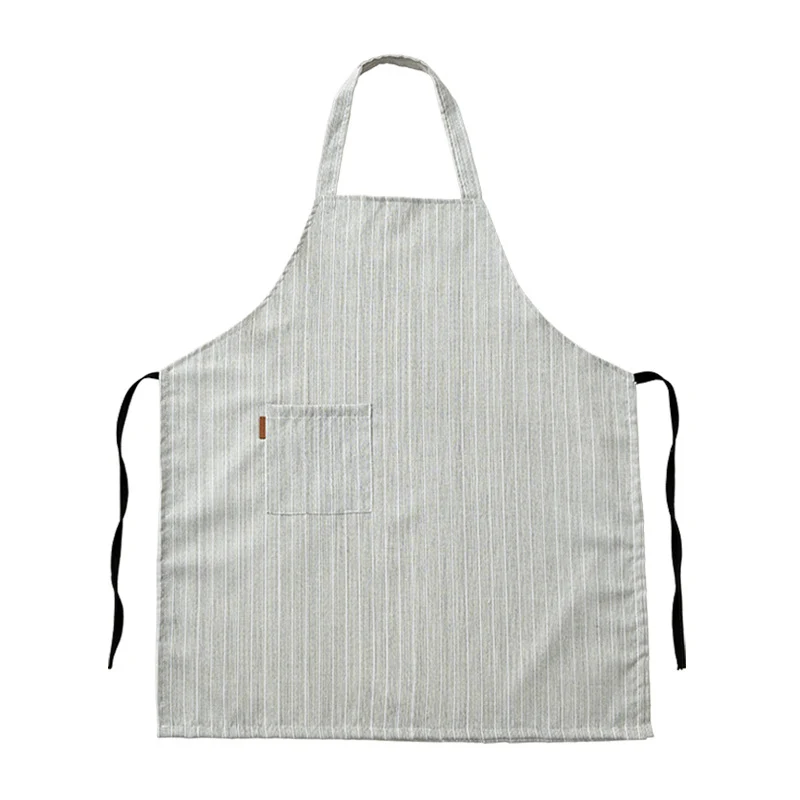 Cotton-linen cooking apron with pocket and adjustable neck strap Stornfield