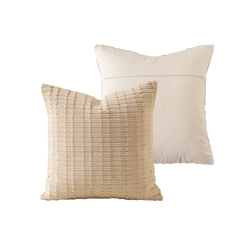 Cotton cushion duo with handwoven texture and hidden zipper Stornfield