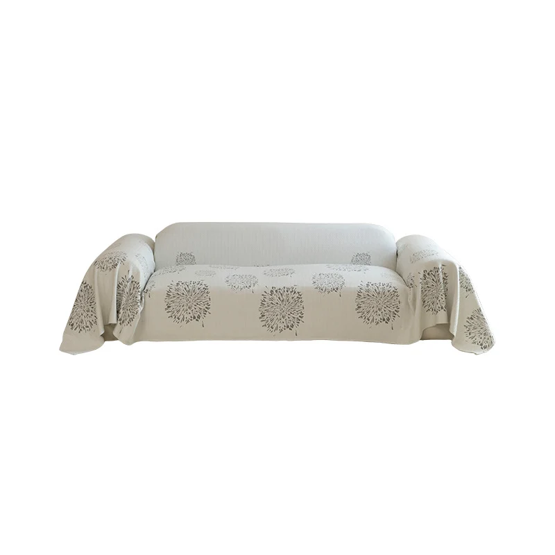 Customizable sofa cover and furniture throw made of cotton-linen with jacquard structure Stornfield