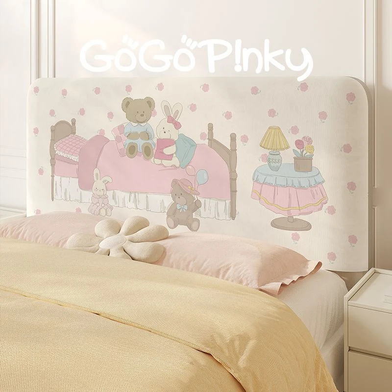 Padded Decorative Cupcake Headboard Cover with Scalloped Frame and Soft Upholstery