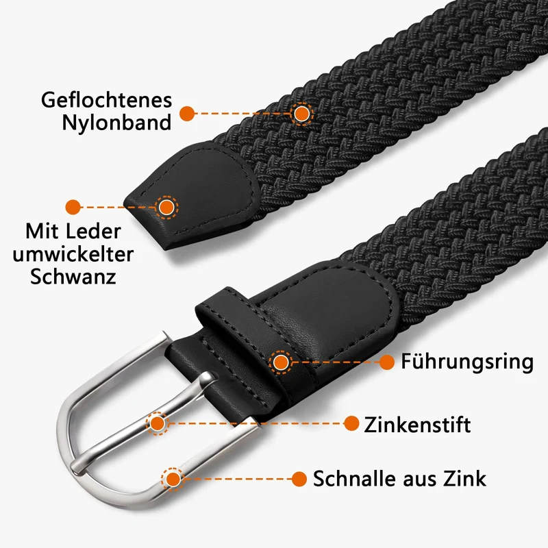 Geflochtenes Leder-Belt Karnz