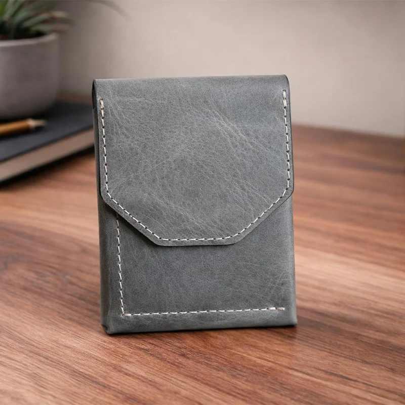 Elegante Leder RFID-blockierende Brieftasche Karnz