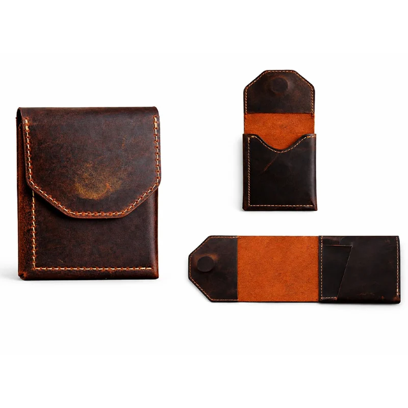 Elegante Leder RFID-blockierende Brieftasche Karnz