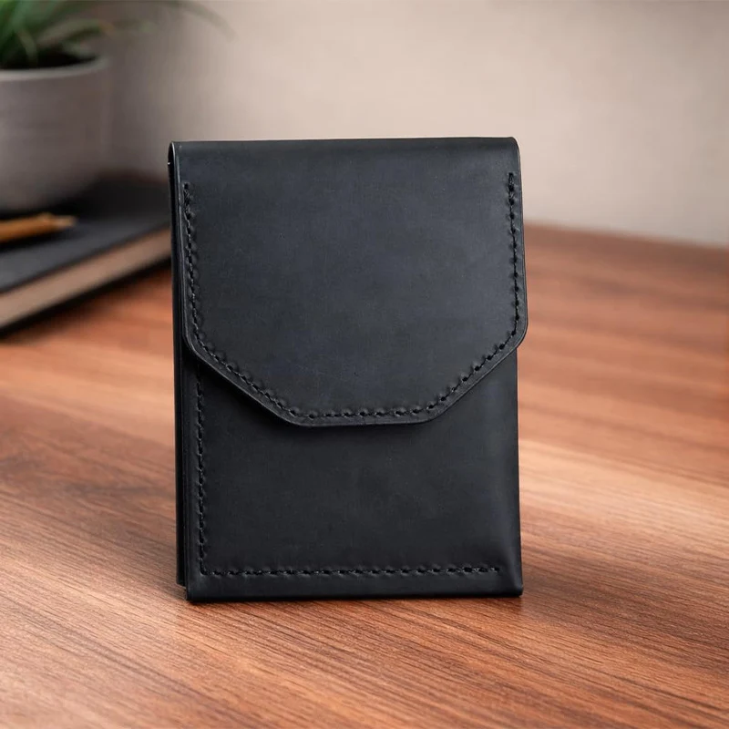 Elegante Leder RFID-blockierende Brieftasche Karnz