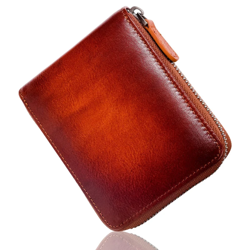 Premium Leder Reißverschluss Geldbörse Karnz