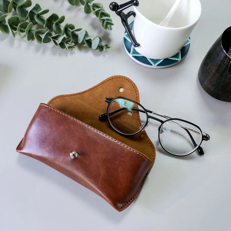 Premium Leder Brillenetui Karnz