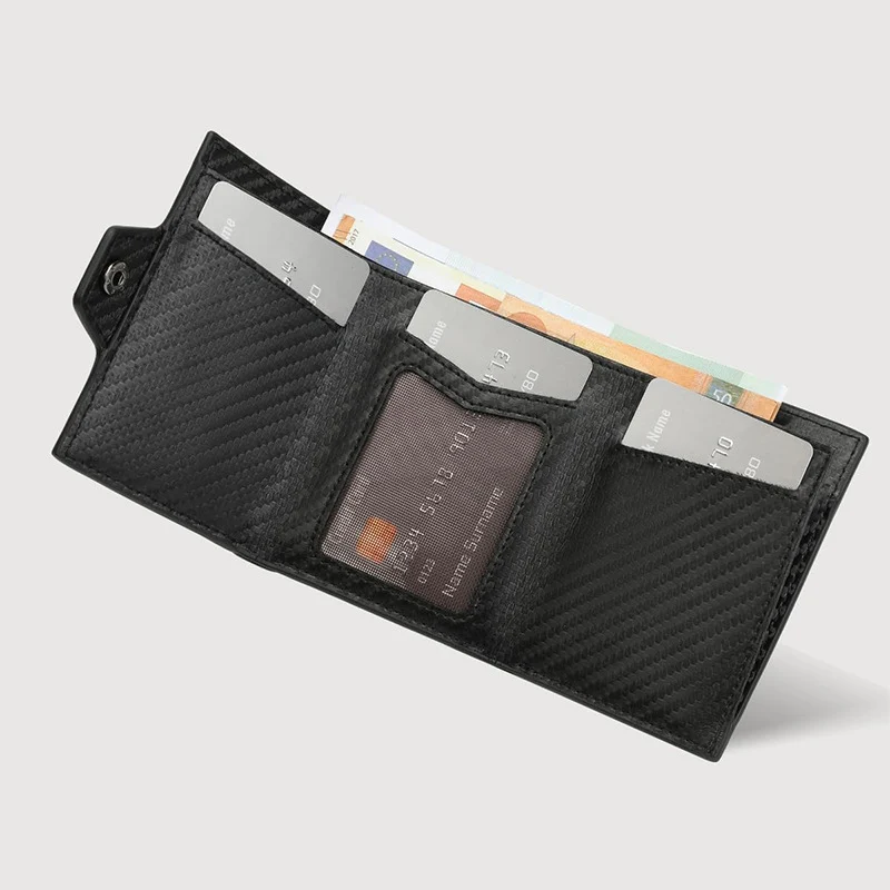Erweiterte Lederbrieftasche mit AirTag-Halter Karnz