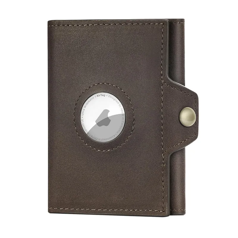 Erweiterte Lederbrieftasche mit AirTag-Halter Karnz