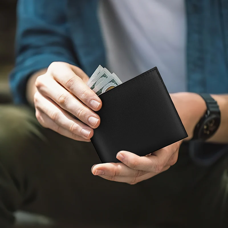 Zeitloses Bi-Fold Leder Geldbörse Karnz