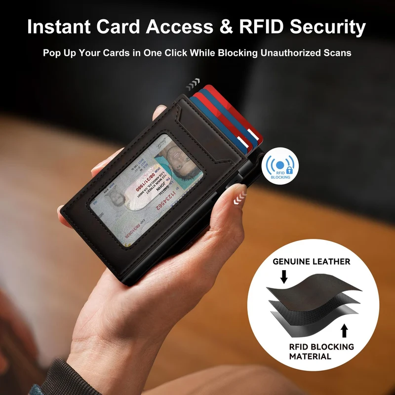 Smart RFID-Blockierende Minimalistische Geldbörse Karnz
