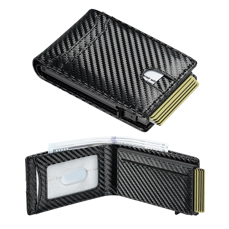 Slim RFID Schutz Leder Geldbörse Karnz